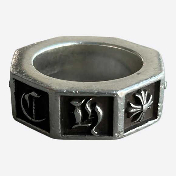 Chrome Hearts Silver Plus Alphabet Ring